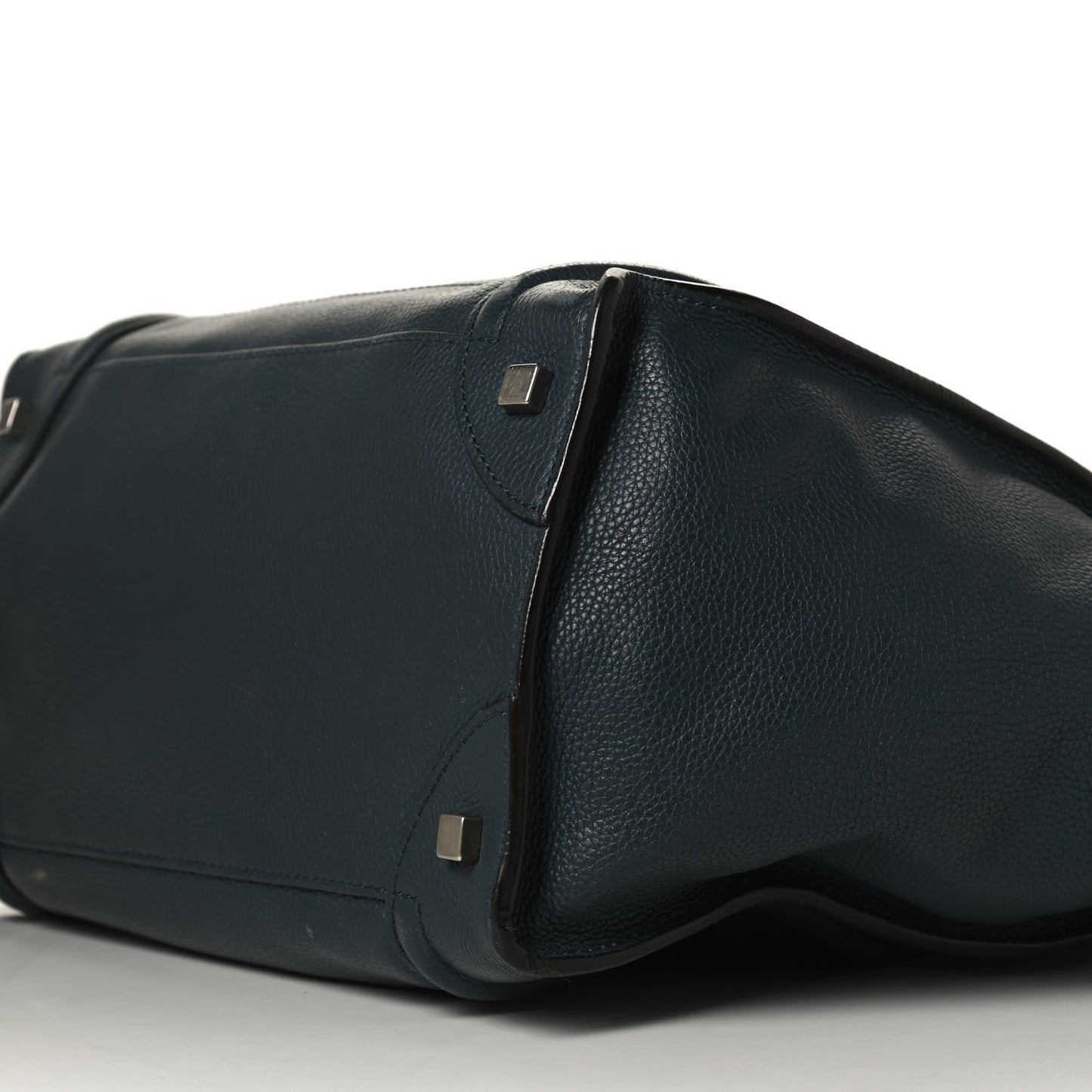 Drummed Calfskin Mini Luggage Blue