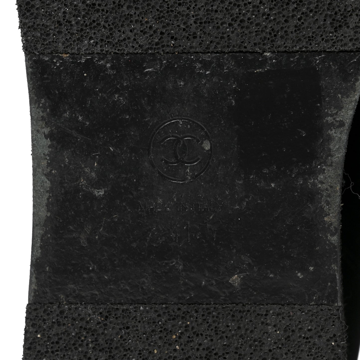 Velvet Chain Lace Up CC Short Boots 41 Black