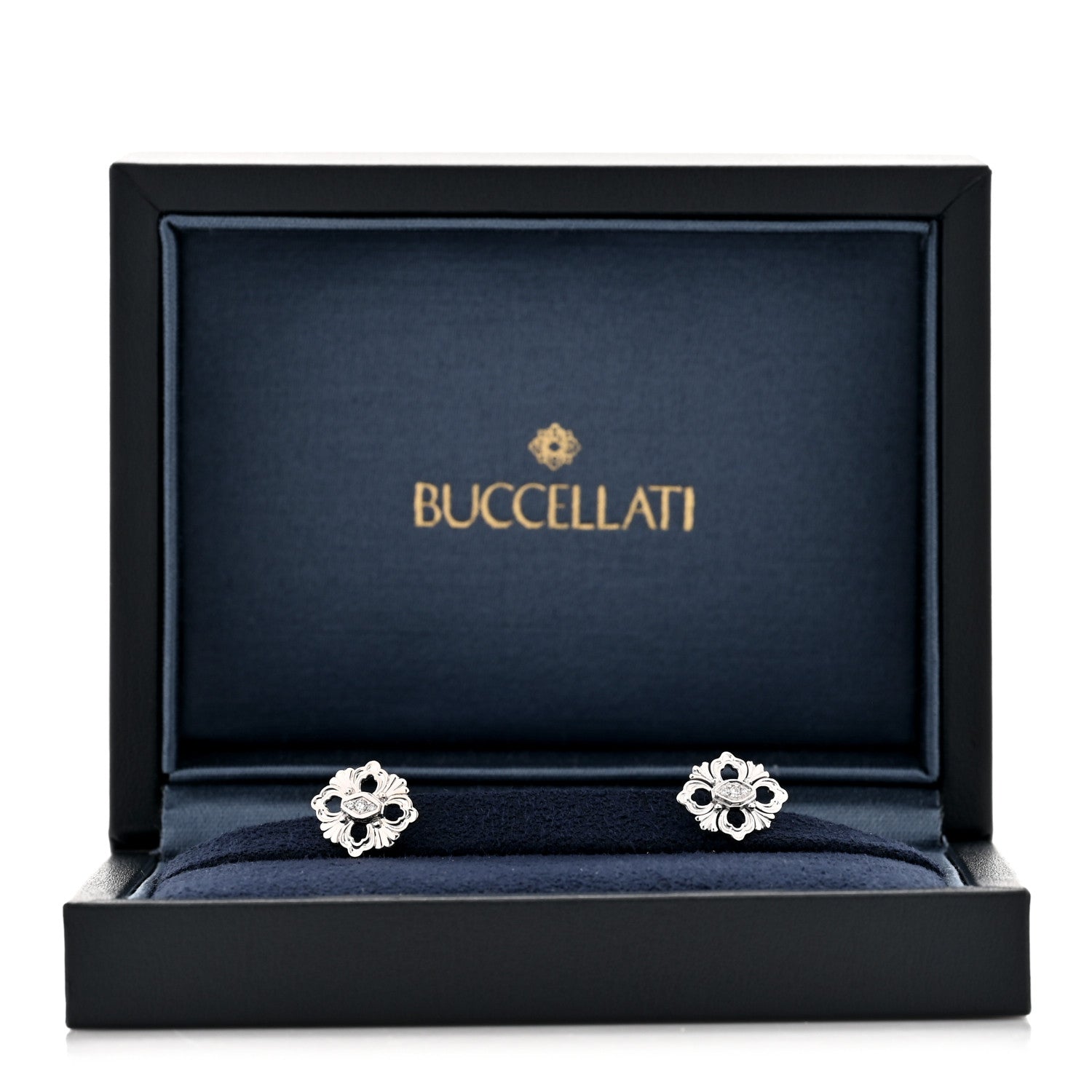 Buccellati 18K White Gold Diamond Opera Earrings 6 of 6