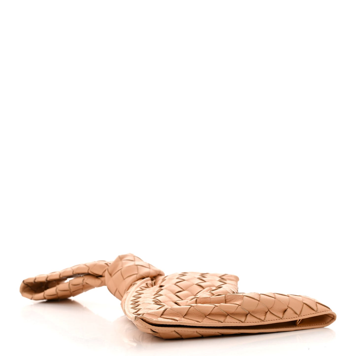 Nappa Intrecciato Mini BV Twist Almond