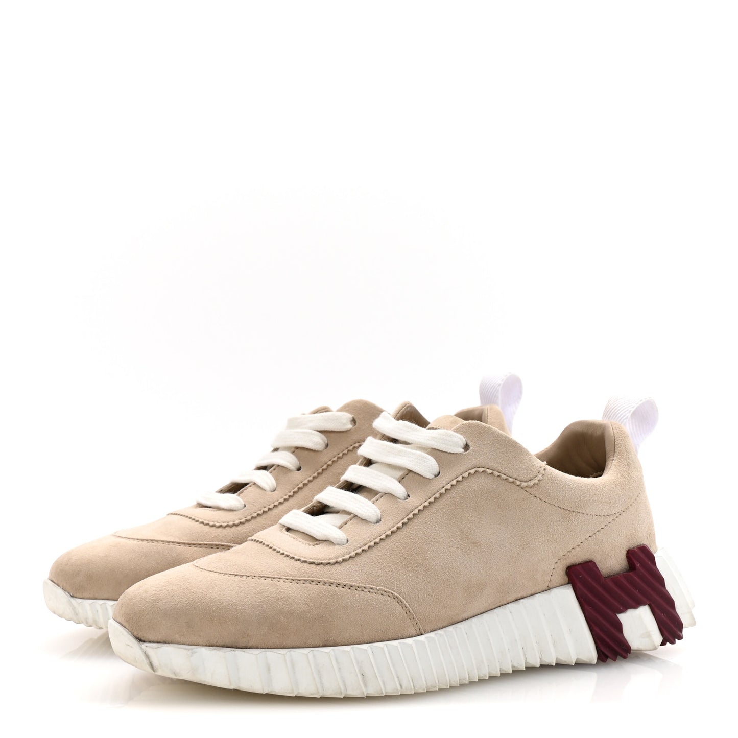 Suede Goatskin Bouncing Sneakers 35 White Gomme