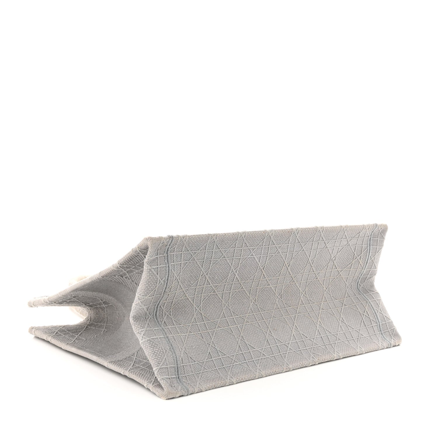 Canvas Embroidered Cannage Medium Book Tote Stone