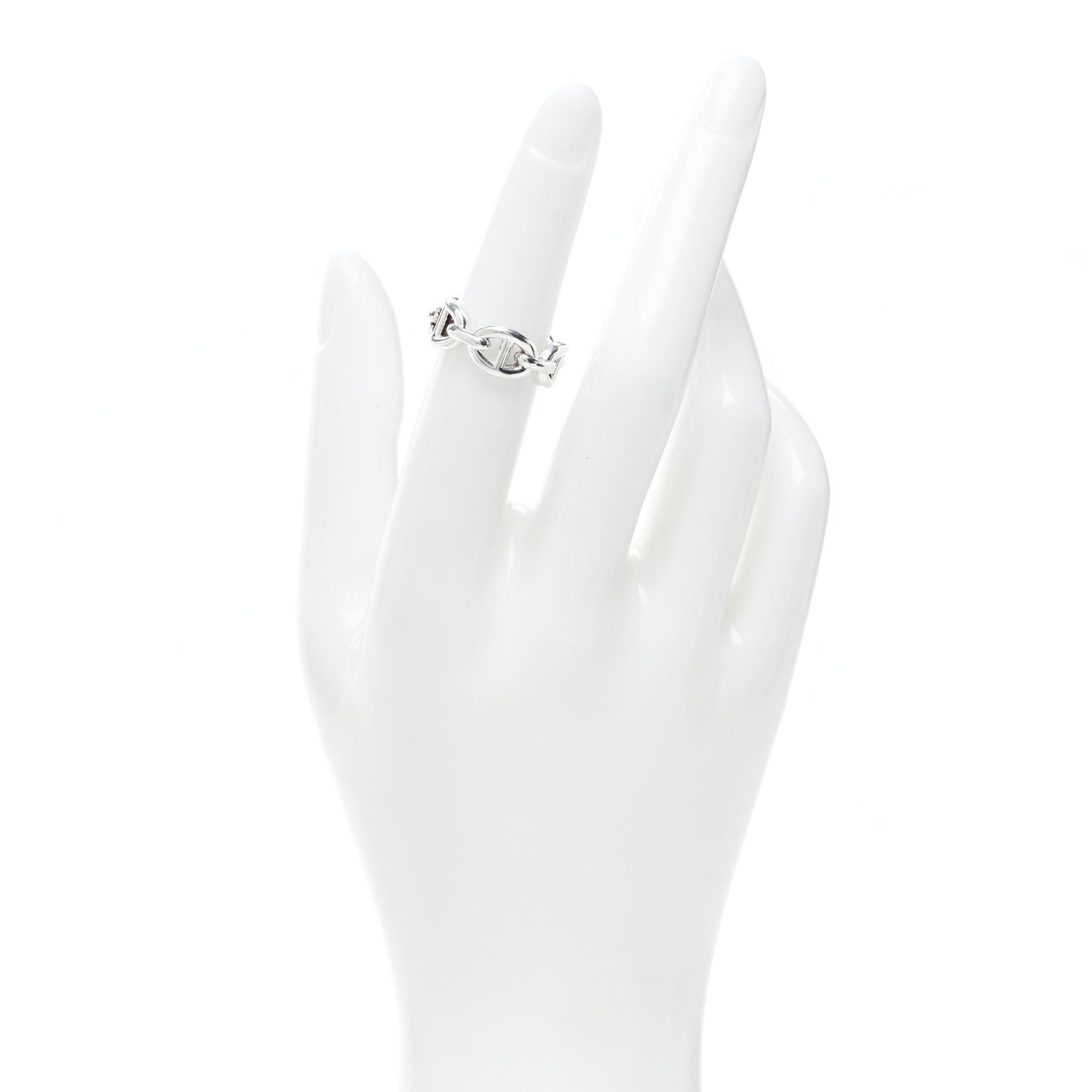 Sterling Silver PM Chaine d'Ancre Enchainee Band Ring 49 4.75