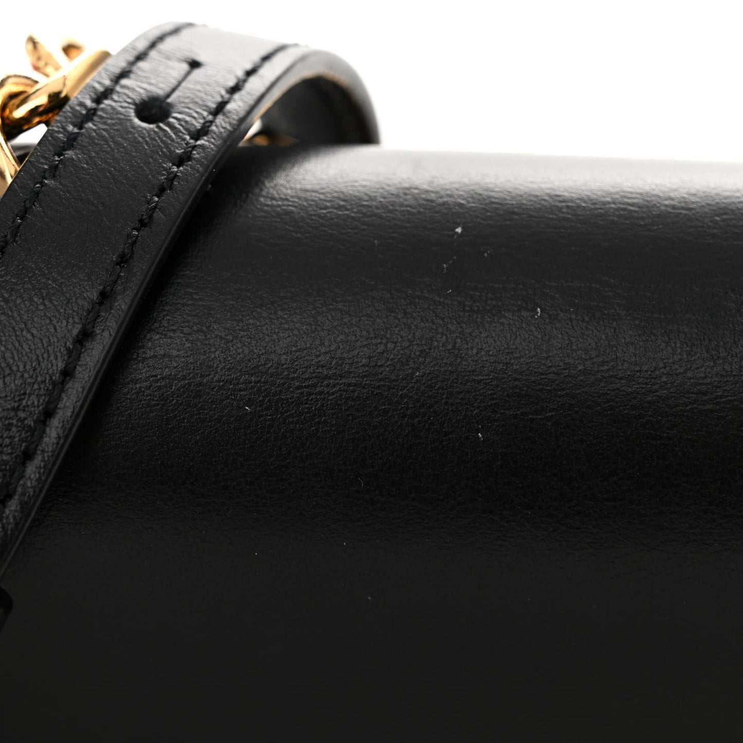 Calfskin Small Binder Clip Crossbody Black