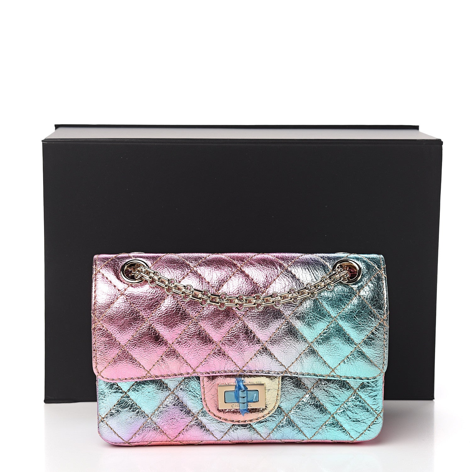 Chanel Metallic Goatskin Quilted Mini 2.55 Reissue Flap Multicolor 10 of 10