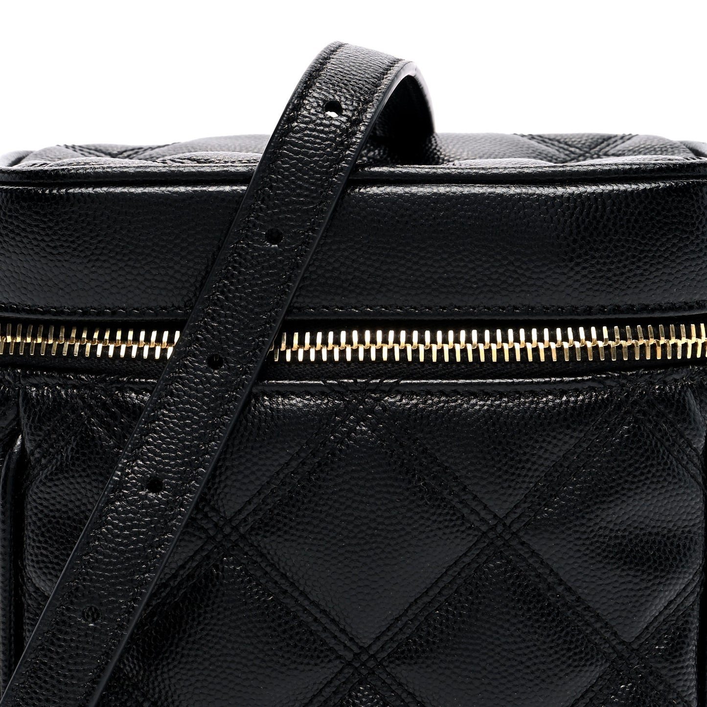 Grain de Poudre Quilted 80's Vanity Bag Black
