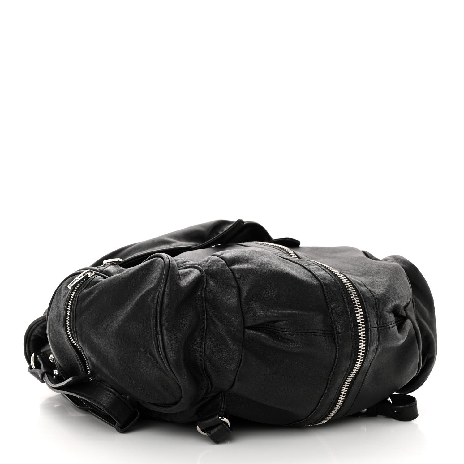 Alexander Wang Lambskin Marti Backpack Bag Washed Black Rhodium Hardware 4 of 9