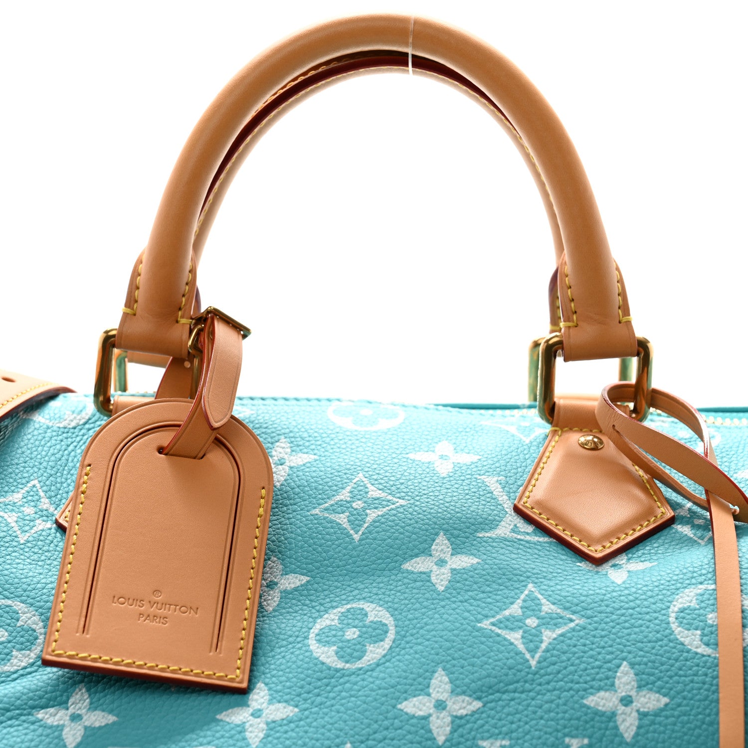Louis Vuitton Calfskin Monogram Speedy P9 Bandouliere 40 Turquoise 8 of 10