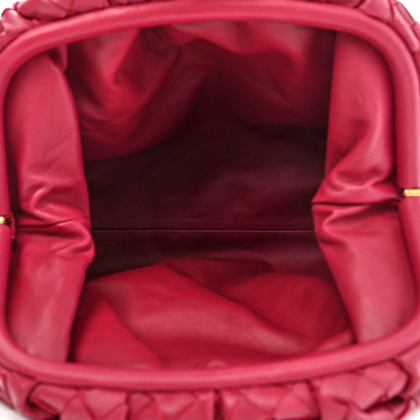 Nappa Maxi Intrecciato The Pouch Oversized Clutch Dark Red