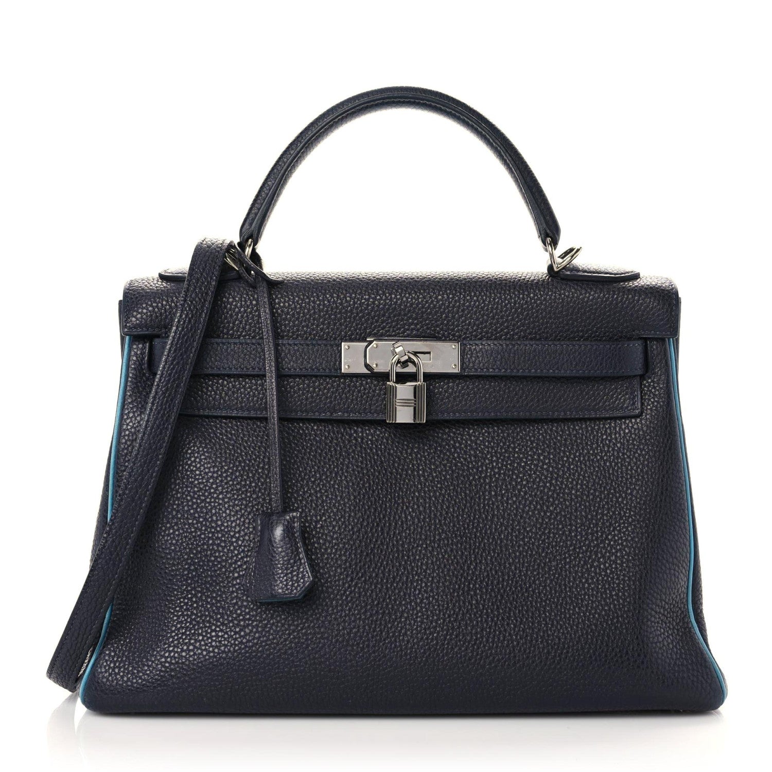 Hermes Togo Bi-Color Kelly Retourne 32 Indigo Blue Jean 1 of 17