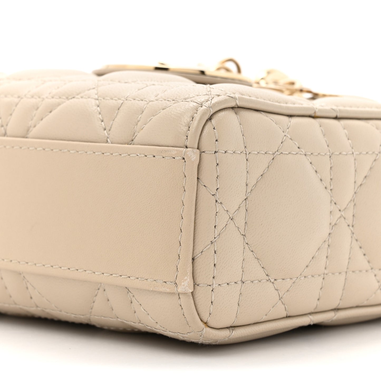 Lambskin Cannage Medium Lady D-Joy Hazelnut