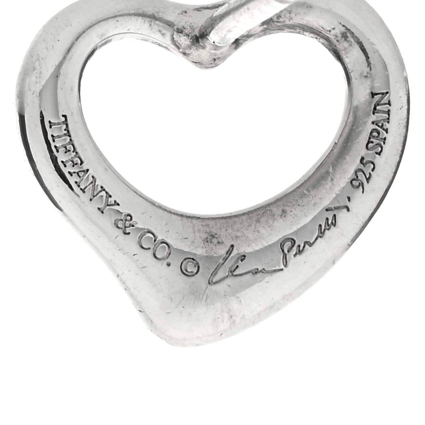 Sterling Silver 11mm Elsa Peretti Open Heart Earrings