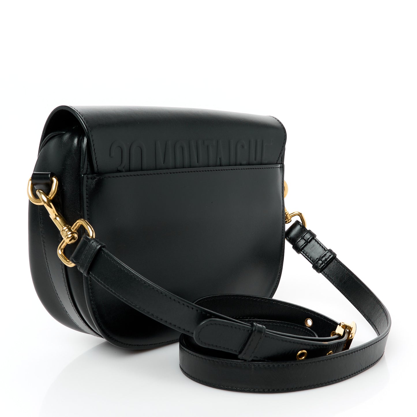 Box Calfskin Medium Bobby Flap Black
