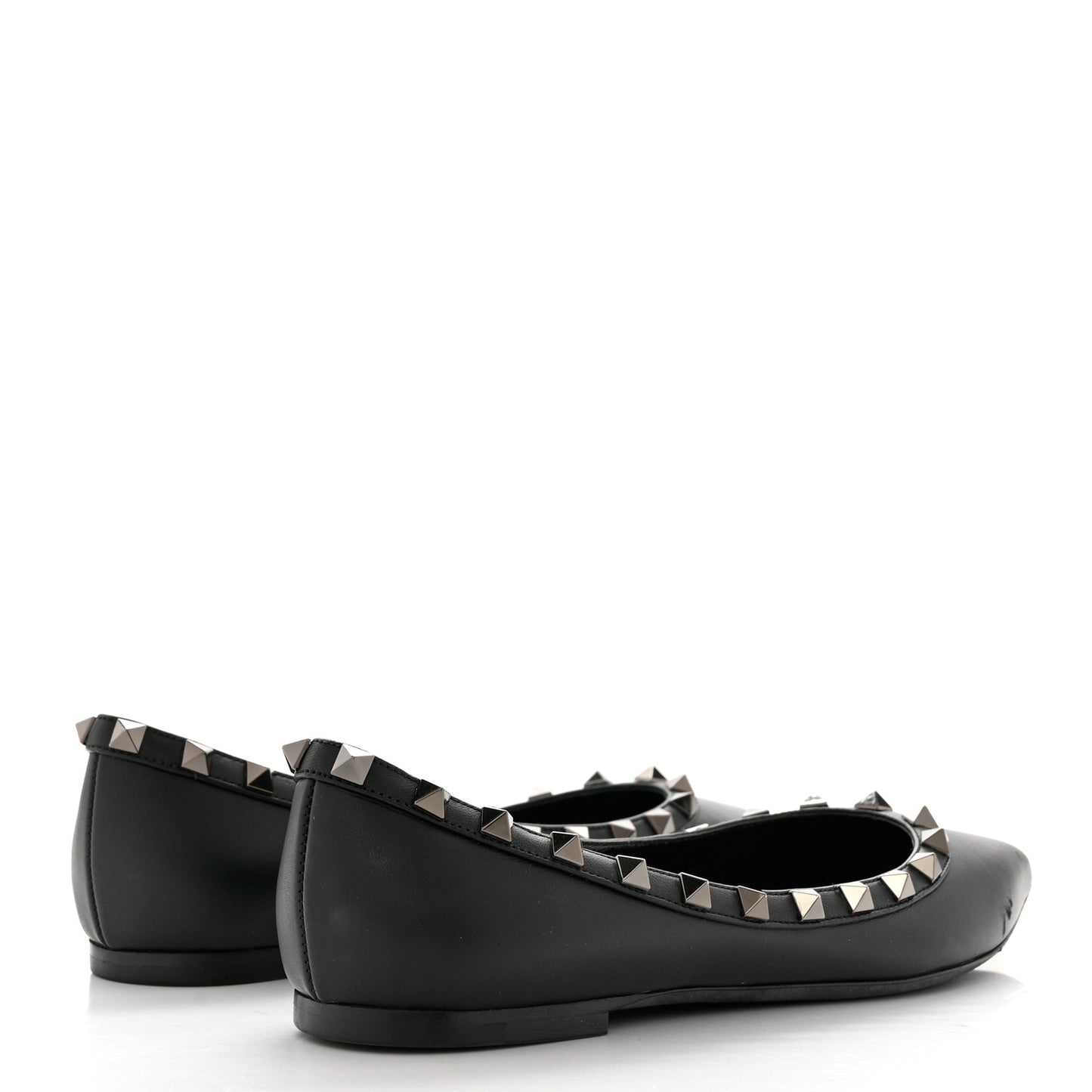 Nappa Rockstud Ballerina Flats 37 Black