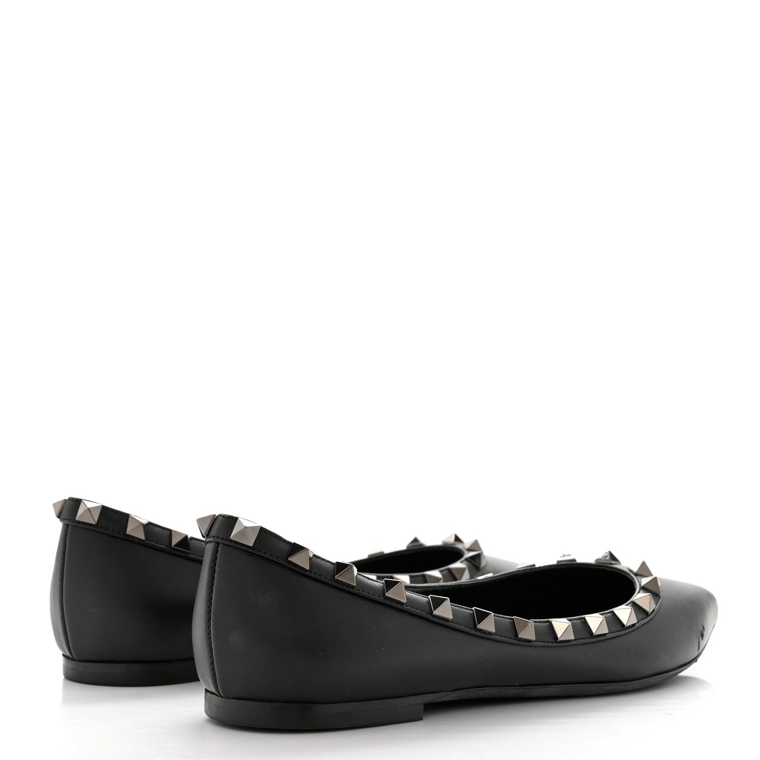 Valentino Garavani Nappa Rockstud Ballerina Flats 37 Black 4 of 9