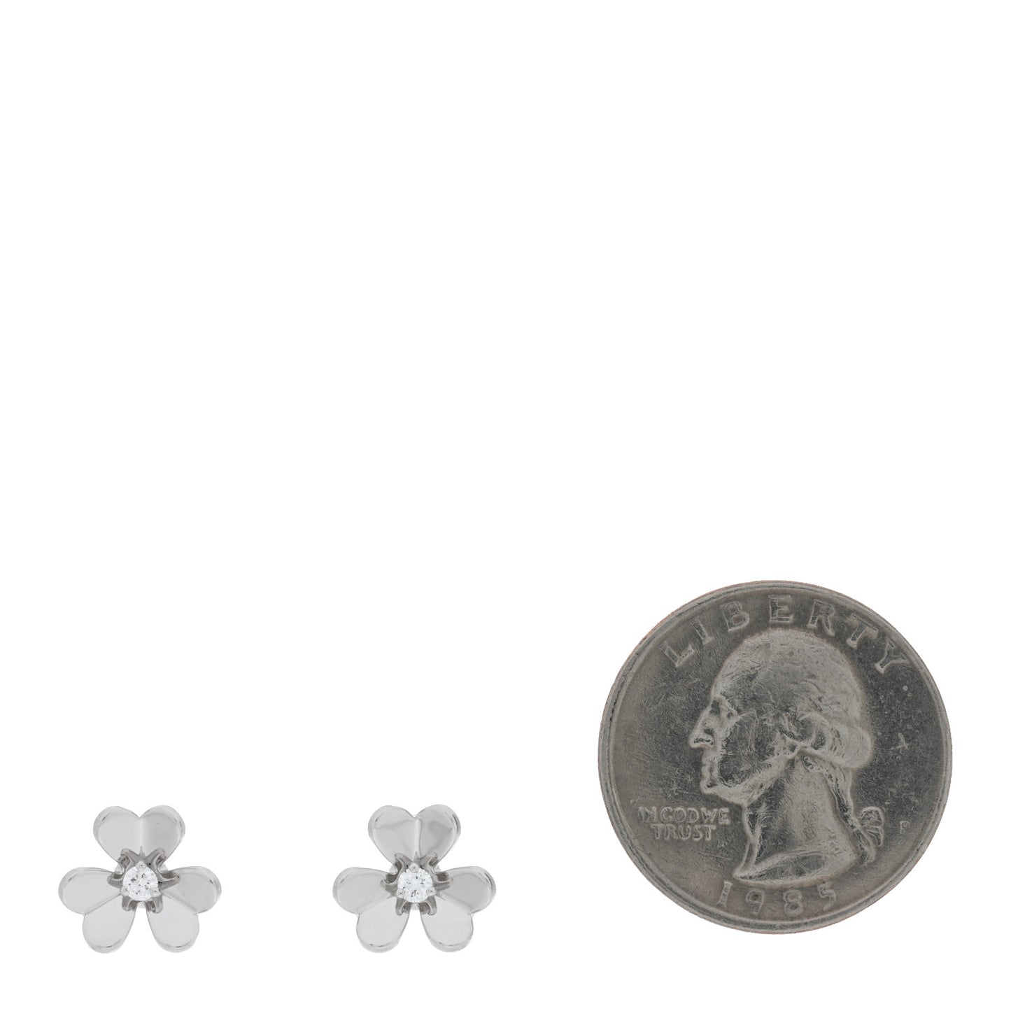 18K White Gold Diamond Mini Frivole Earrings