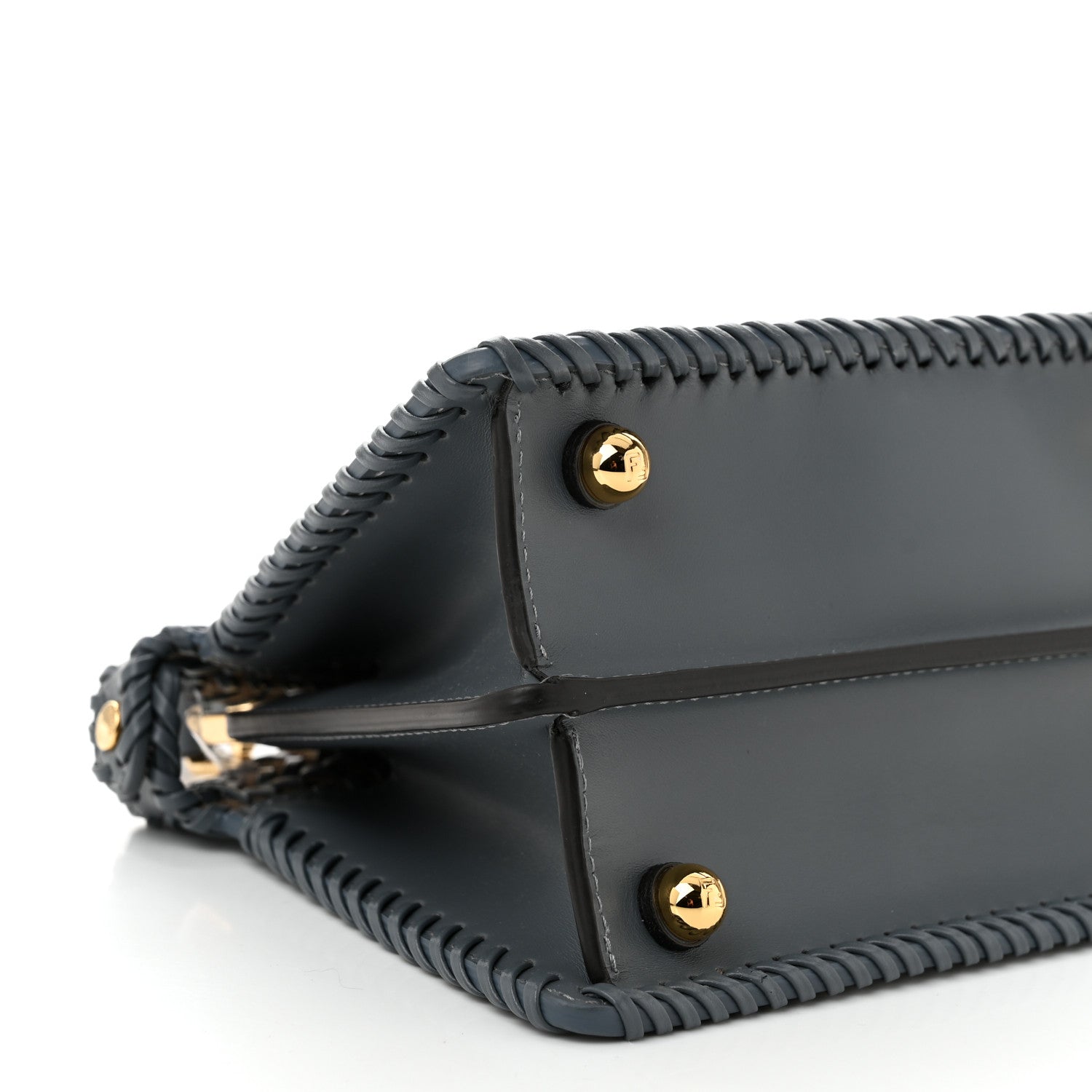 Fendi Vitello King Shiny Nappa Intreccio Petite Peekaboo I SEE U Satchel  Tempesta 8 of 9