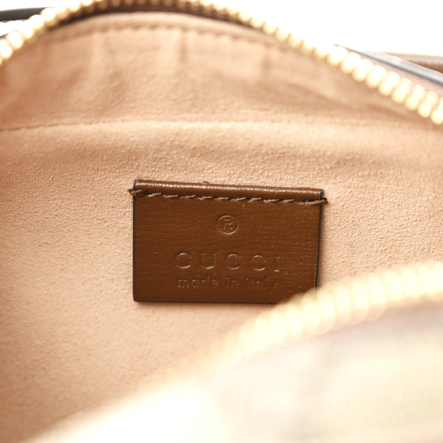 GG Supreme Monogram Azalea Calfskin Mini Retro Interlocking G Shoulder Bag Beige Ebony Brown Sugar