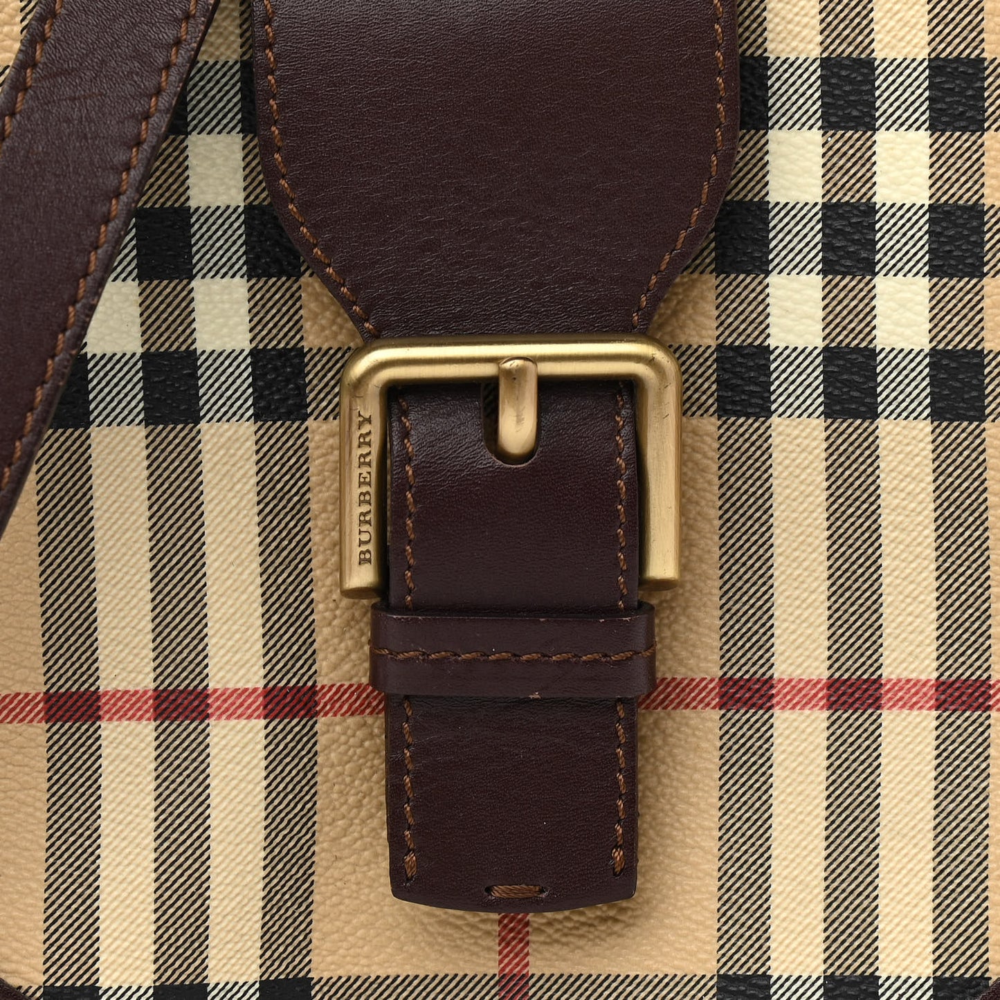 Haymarket Check Buckle Crossbody Bag Chocolate