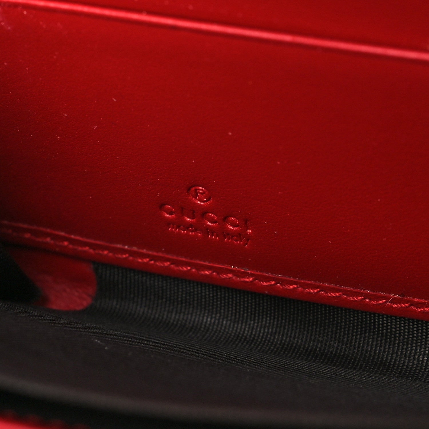 Gucci Guccissima Signature Zip Around Wallet Hibiscus Red 6 of 6