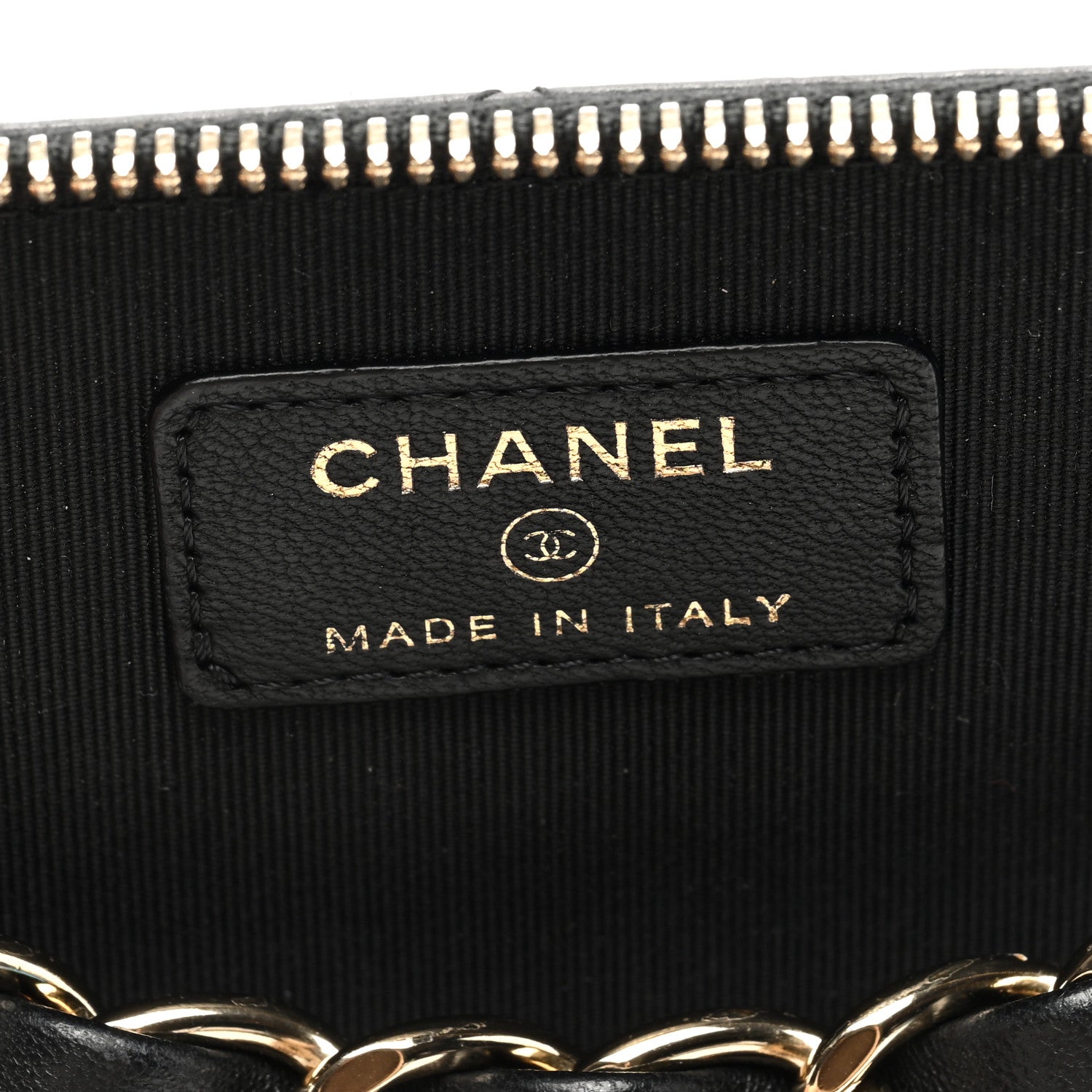 Chanel Lambskin Crochet Quilted Small Vanity Case With Chain Black 6 of 11
