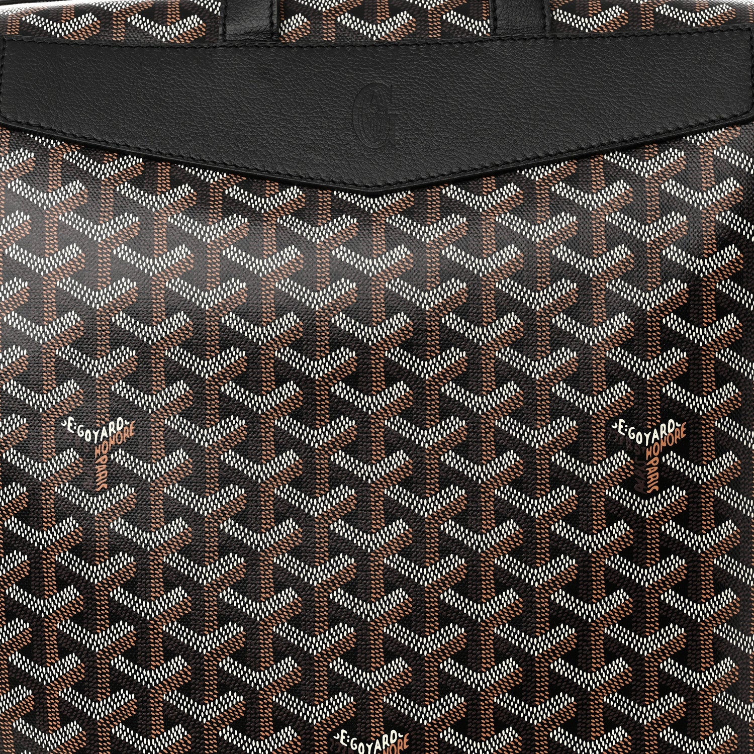 Goyard Goyardine Calfskin Cisalpin MM Backpack Black 8 of 10