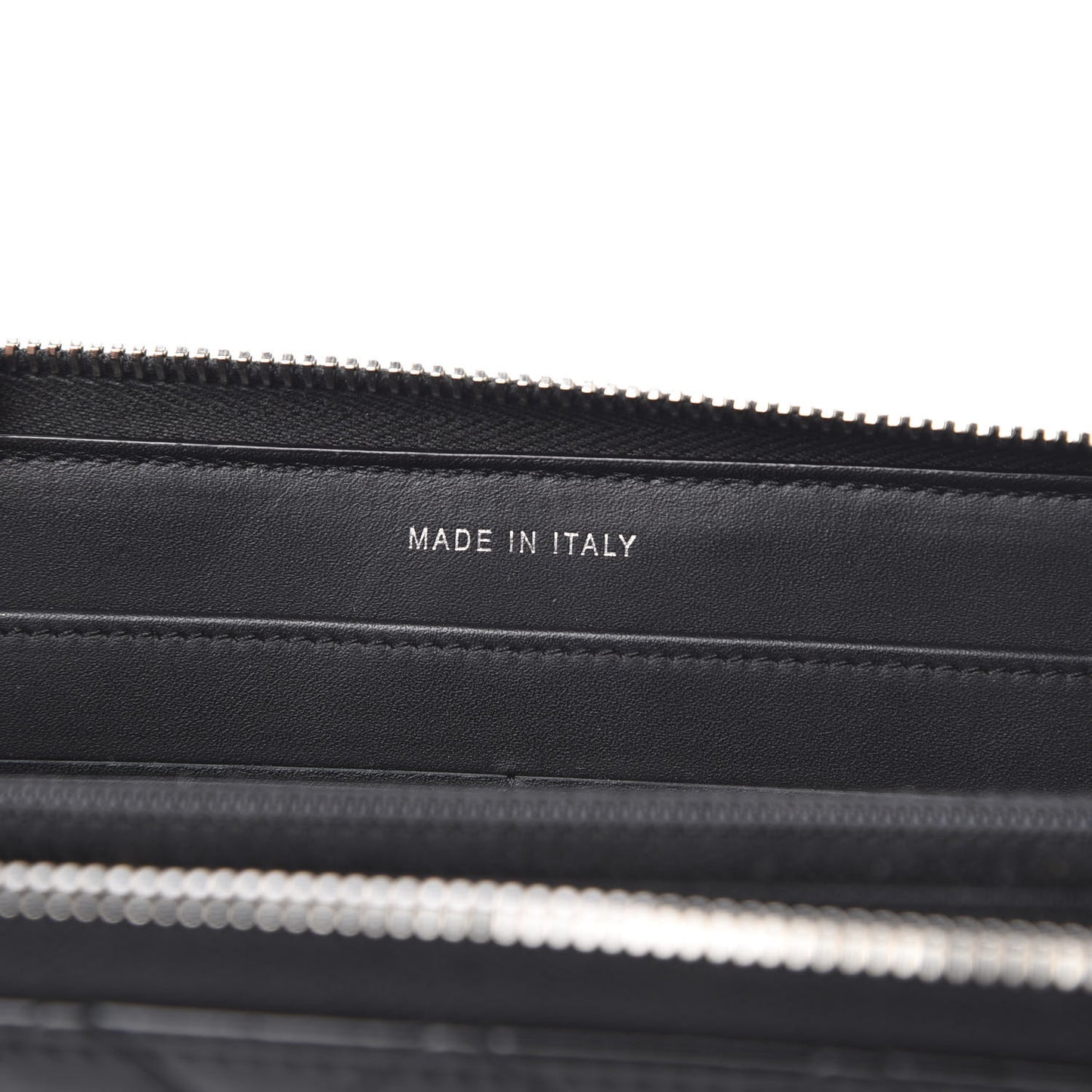 Patent Quilted Brilliant Zip Around Wallet Black