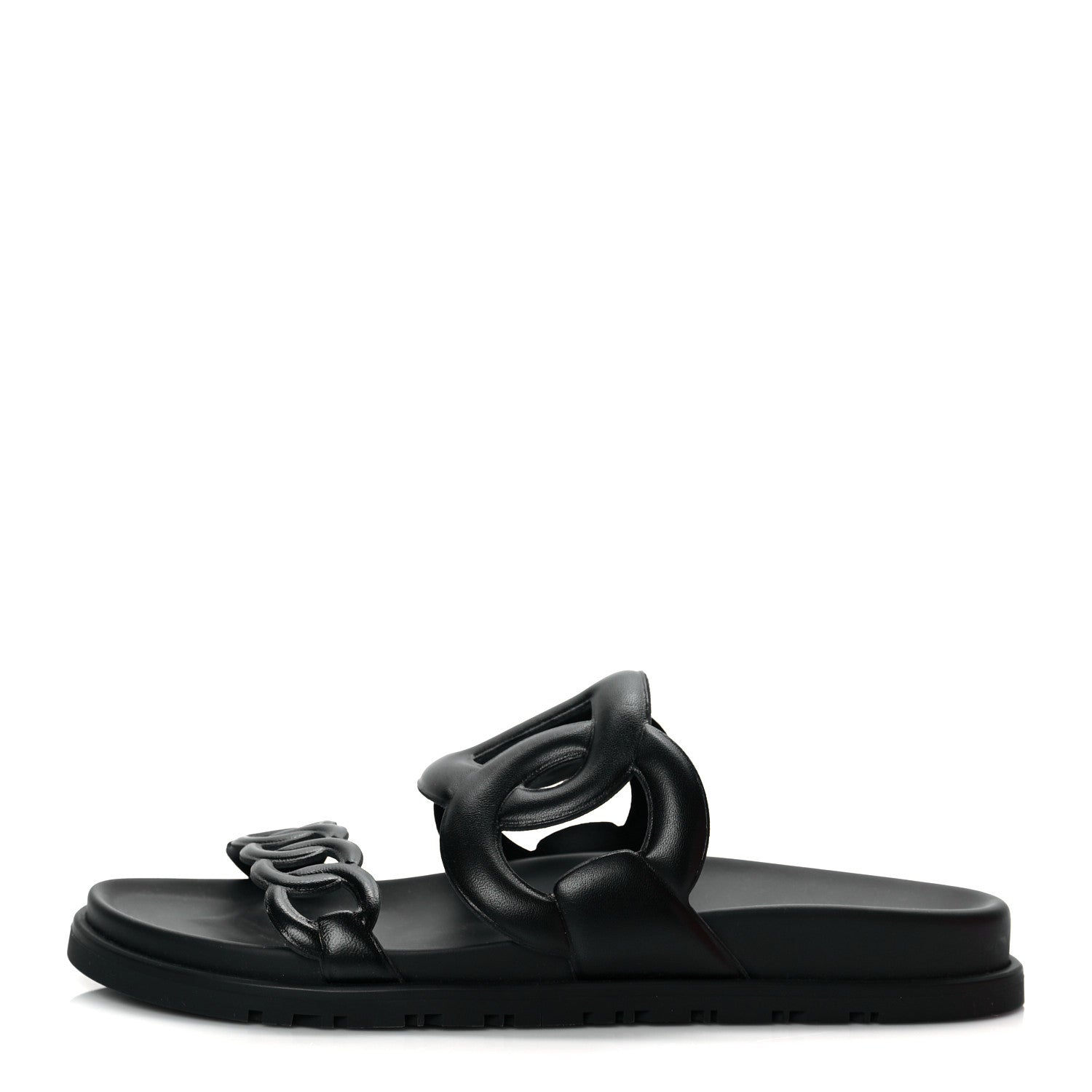 Hermes Nappa Extra Sandals 37 Black 1 of 9