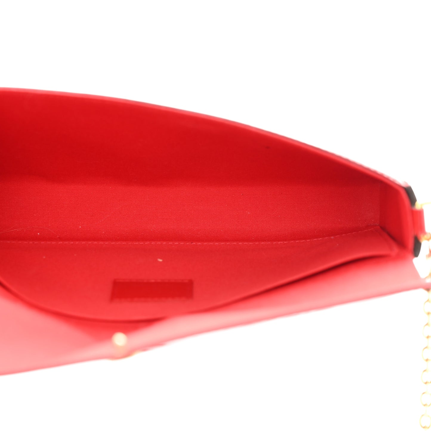 Vernis Felicie Pochette Chain Wallet Cherry