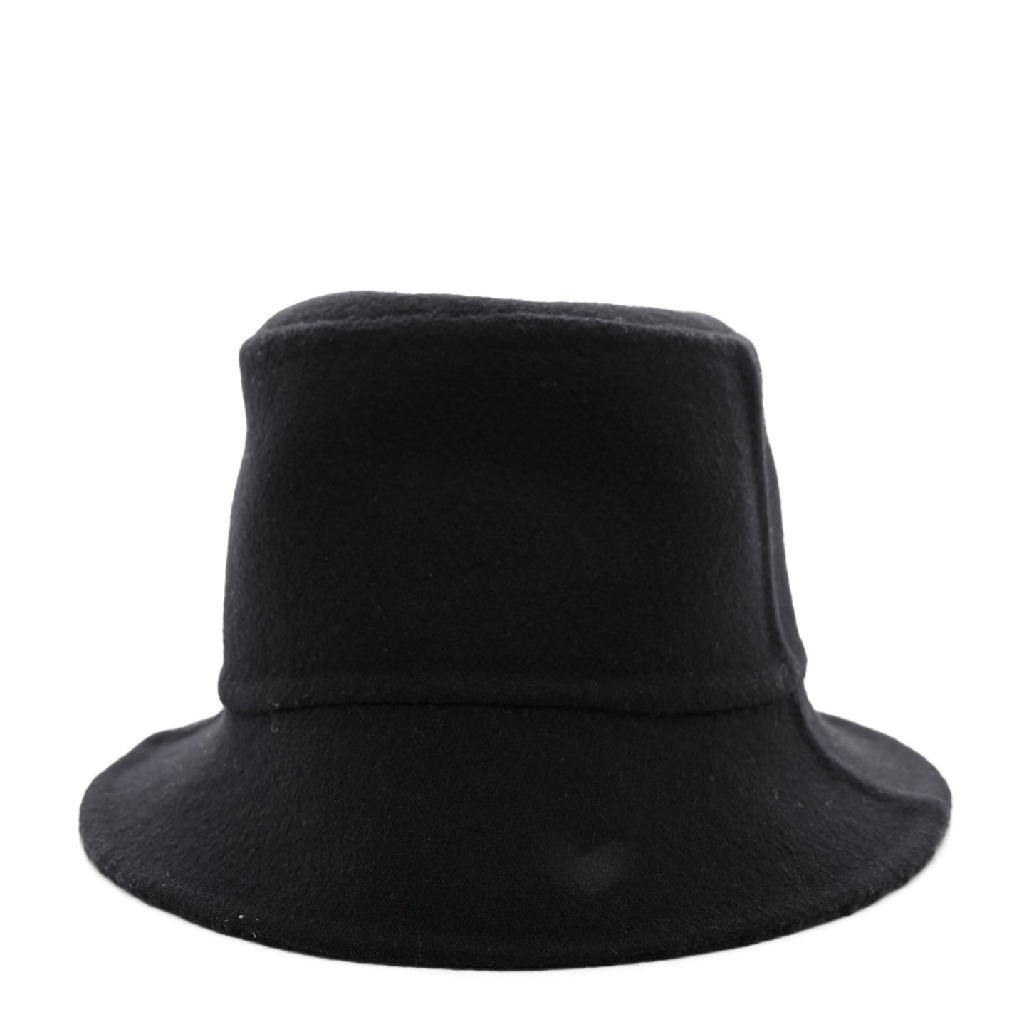 Wool Oblique Jacquard Bob Chic Bucket Hat 58 Black