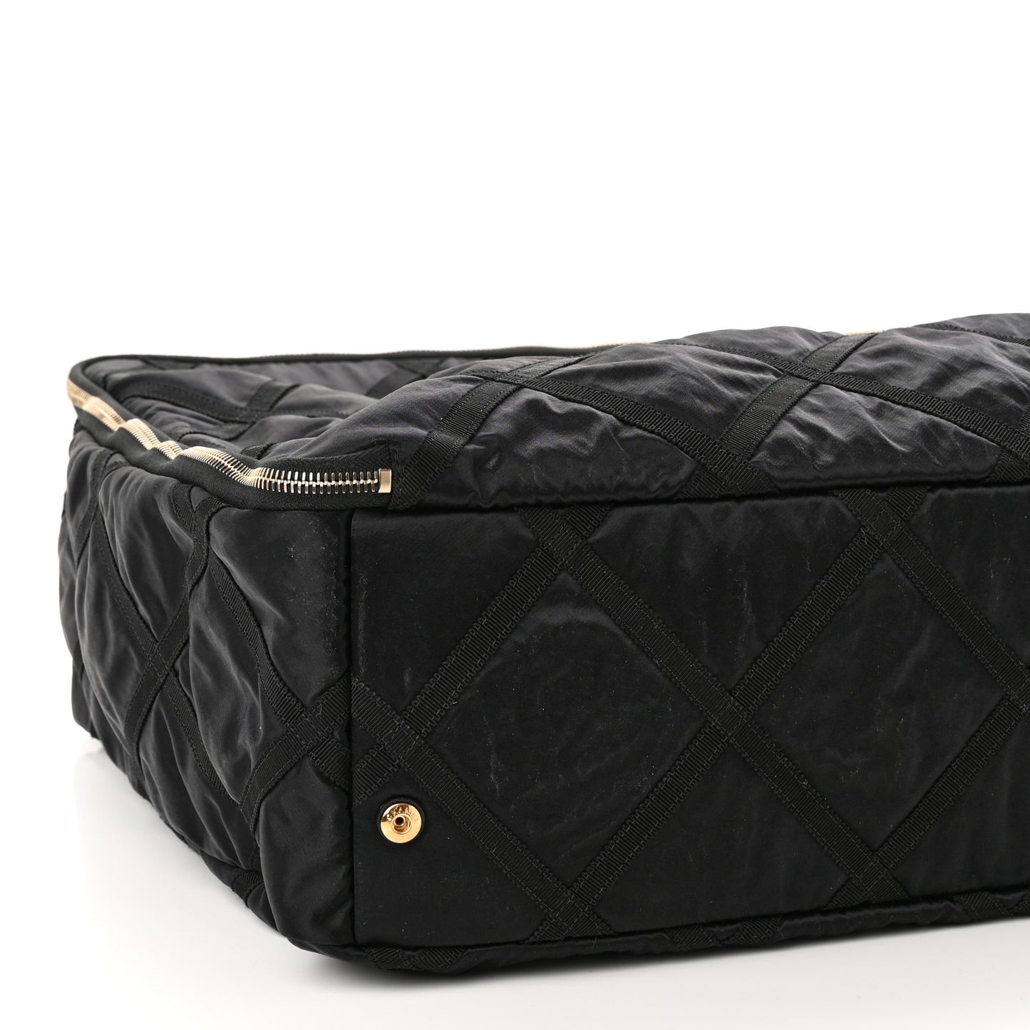 Nylon Grosgrain Large Lifestyle Travel Black