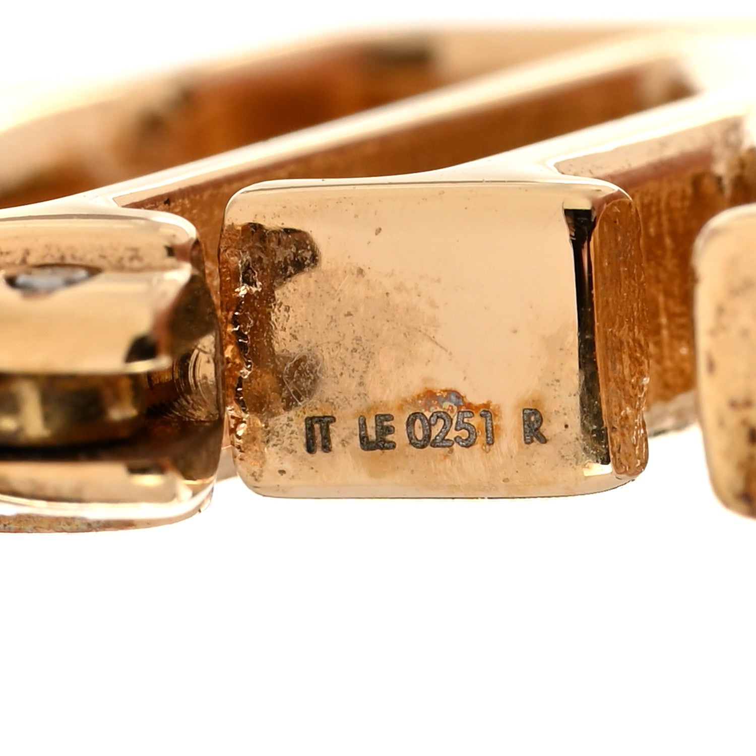 Louis Vuitton Metal Small Louise Hoop Earrings Gold 4 of 5