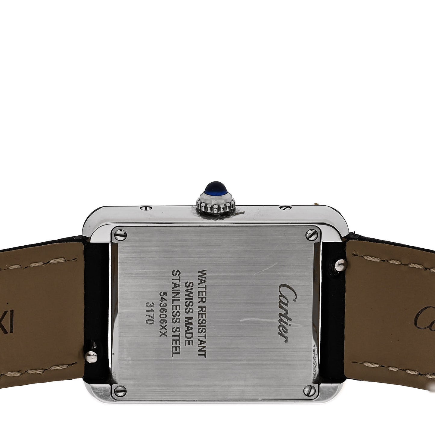 Stainless Steel Calfskin 24mm Tank Solo Quartz Watch