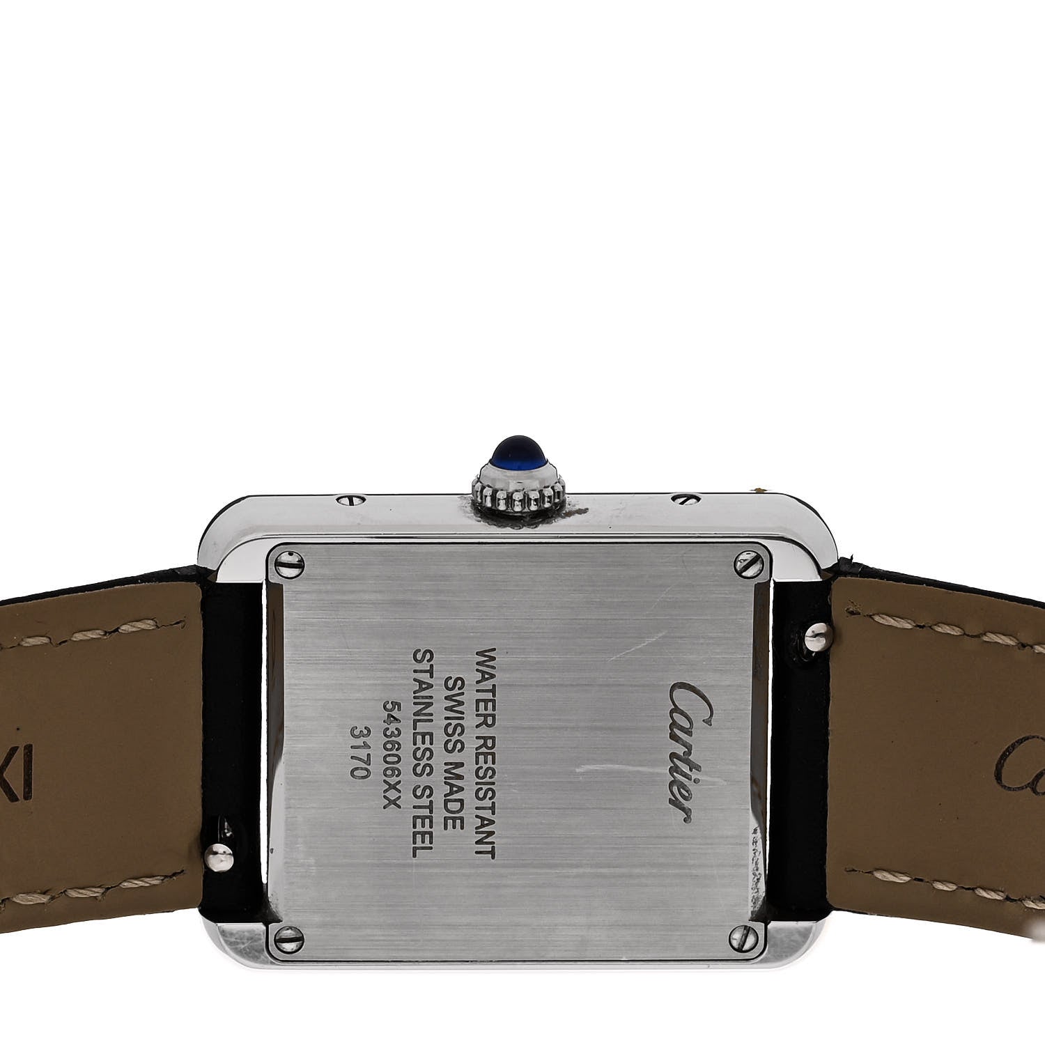 Cartier Stainless Steel Calfskin 24mm Tank Solo Quartz Watch 4 of 5