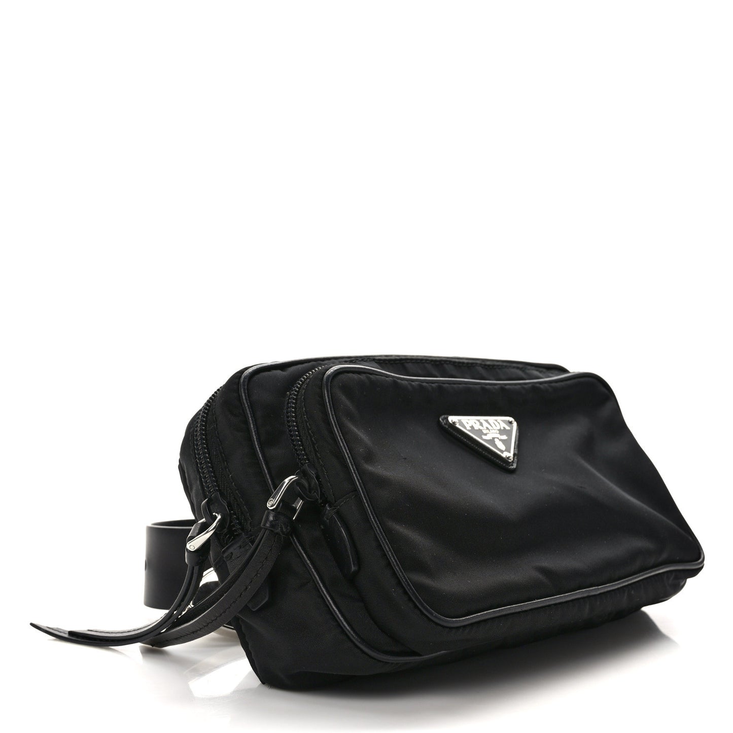 Re-Nylon Saffiano Belt Bag L Black