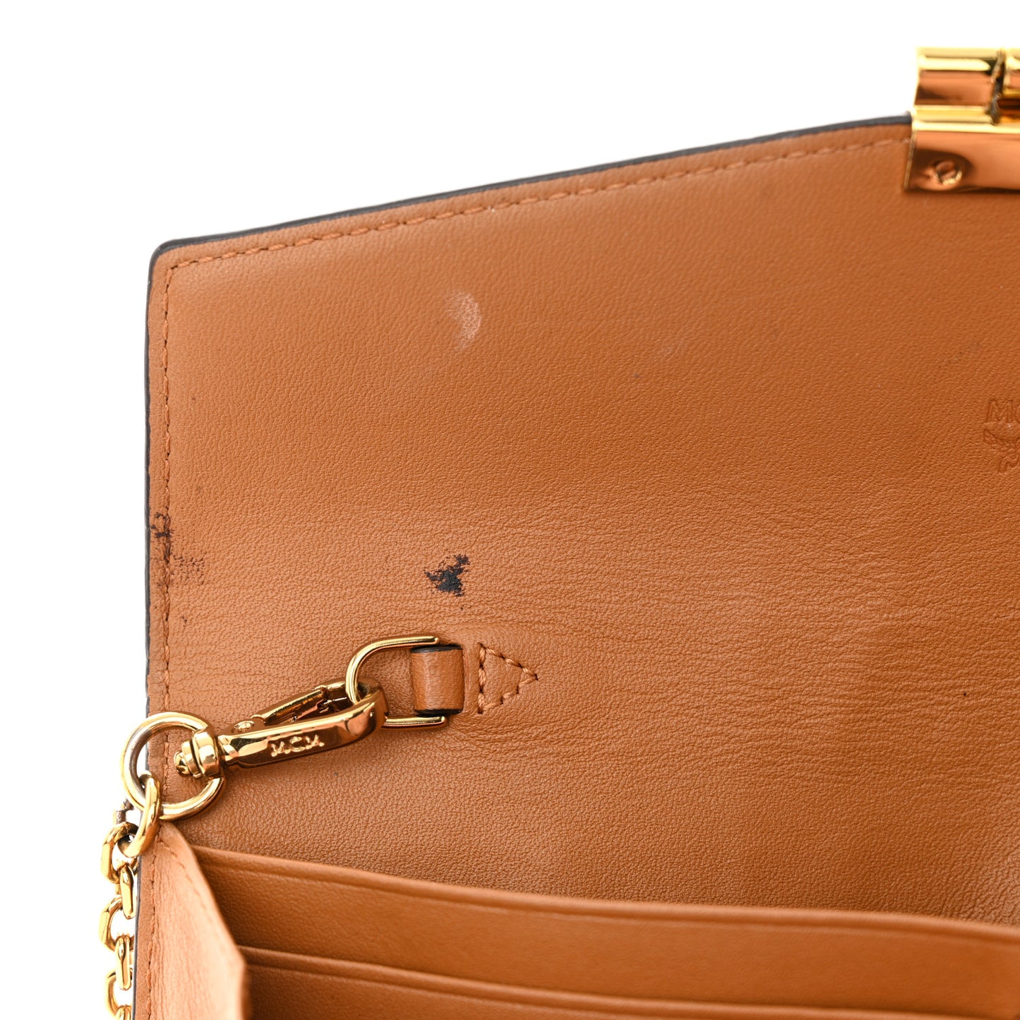 Visetos Large Patricia Wallet On Chain Cognac