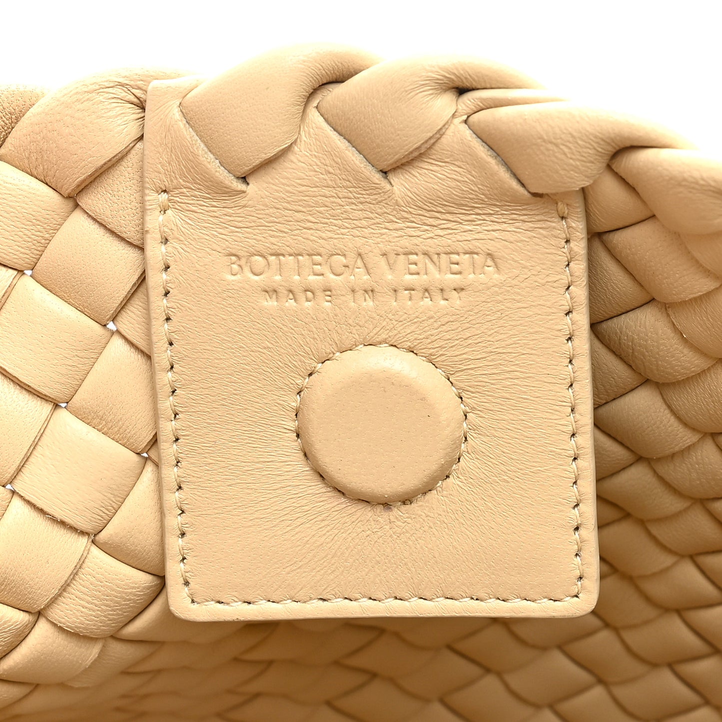 Nappa Intrecciato Small Clicker Shoulder Bag Porridge