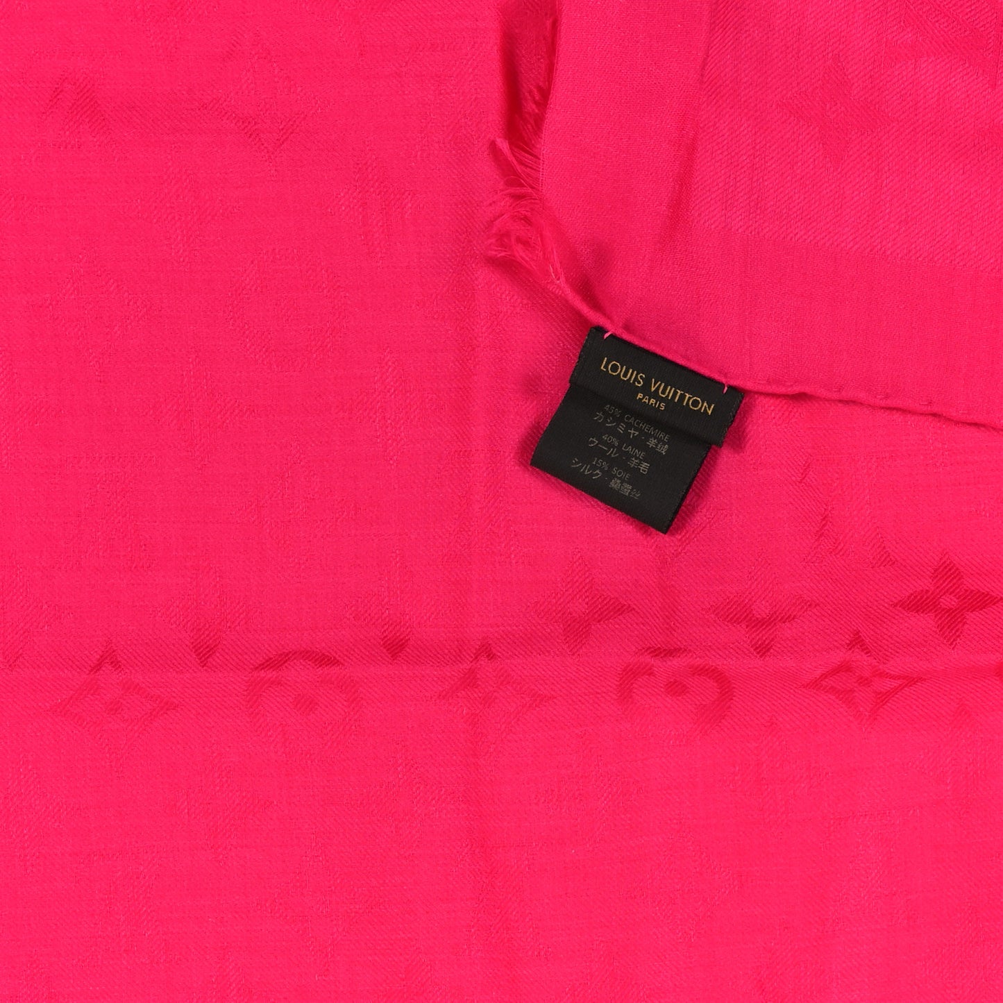 Cashmere Wool Silk Monogram My Everything Shawl Pink