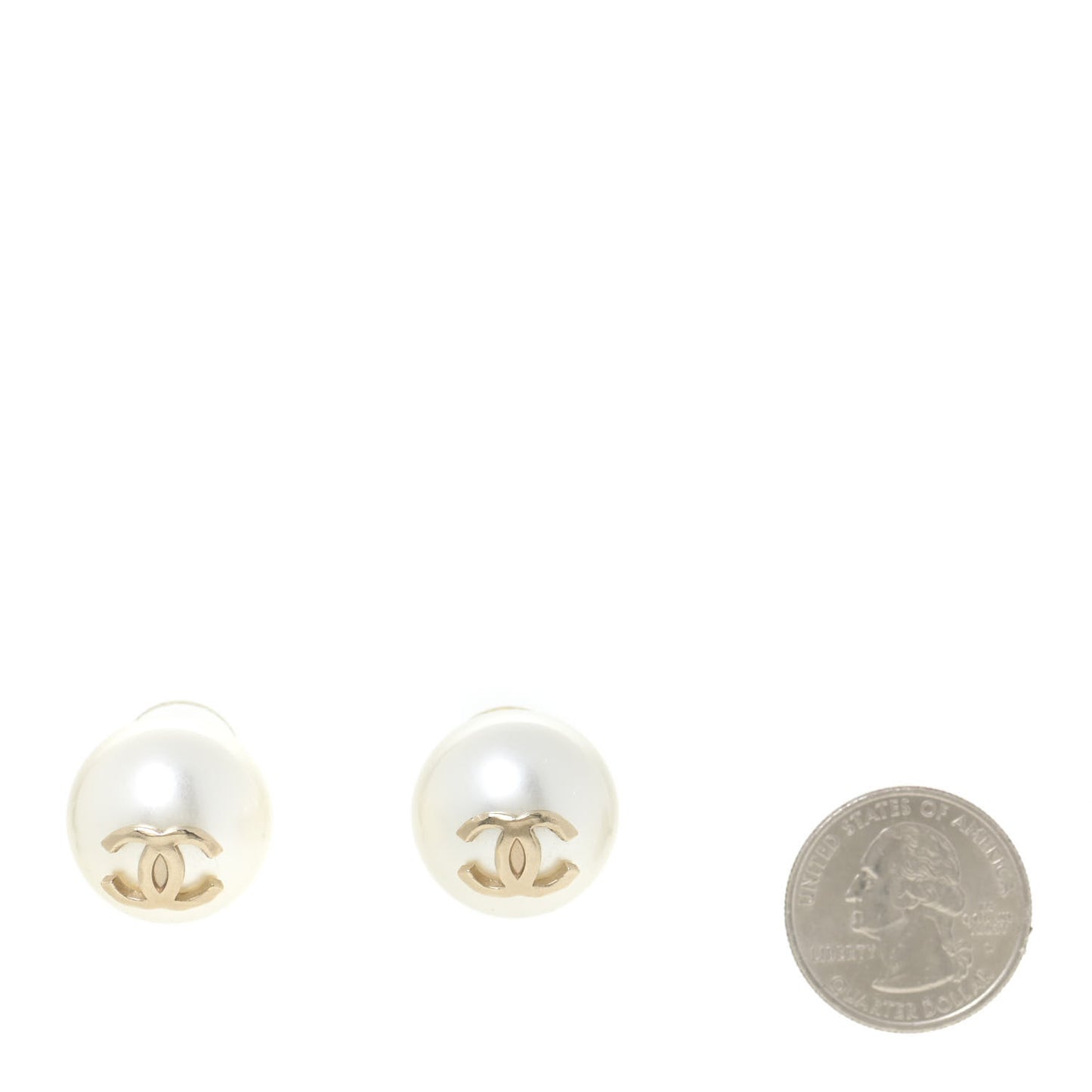 Pearl CC Large Earrings Gold