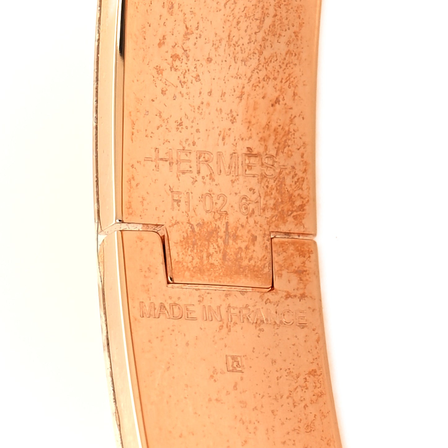 Enamel Narrow Clic Clac H Bracelet GM Rose Delirium