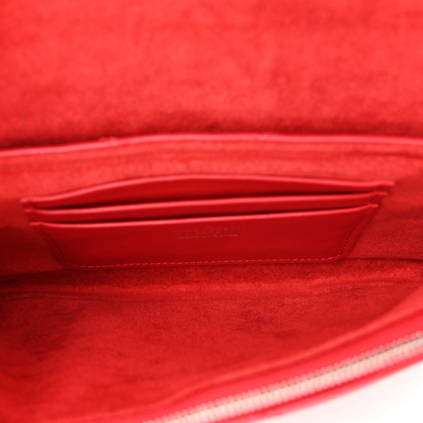 Calfskin New Wave Chain Pochette Scarlet