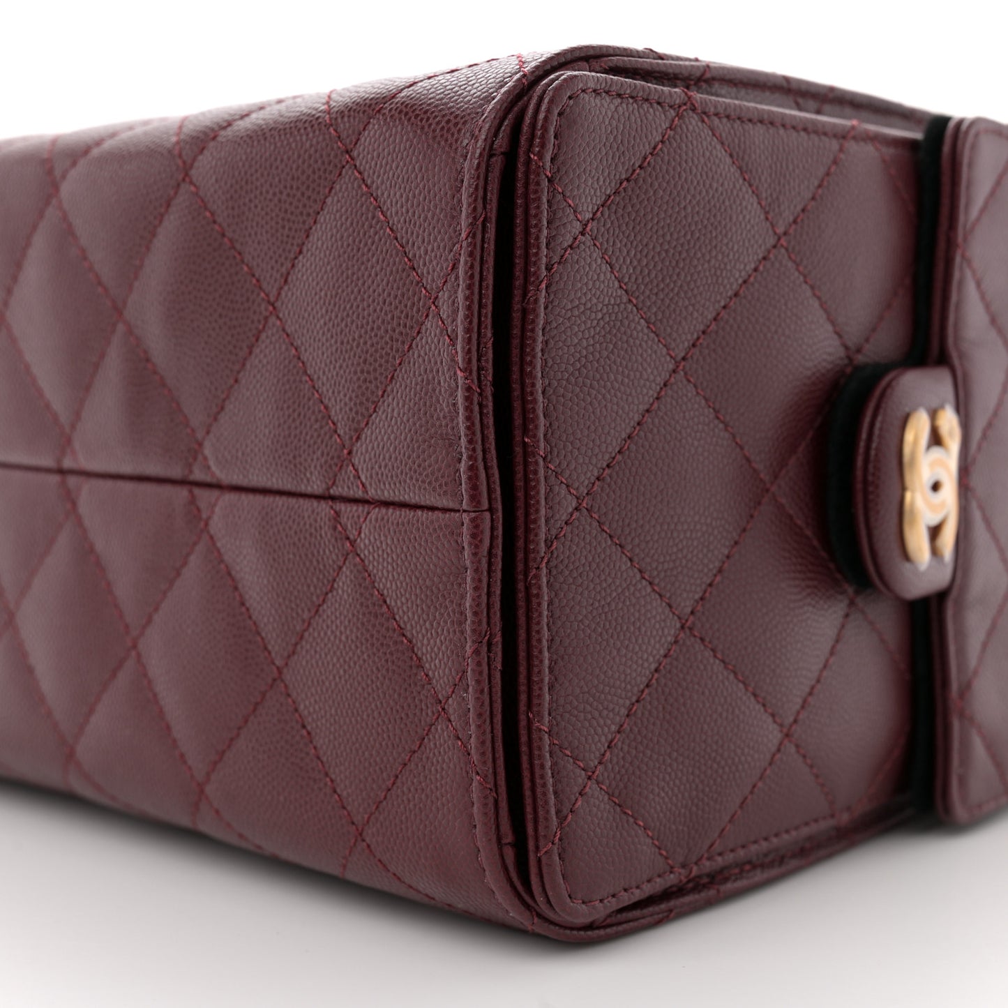 Caviar Quilted Small Chanel 25 Handbag Burgundy