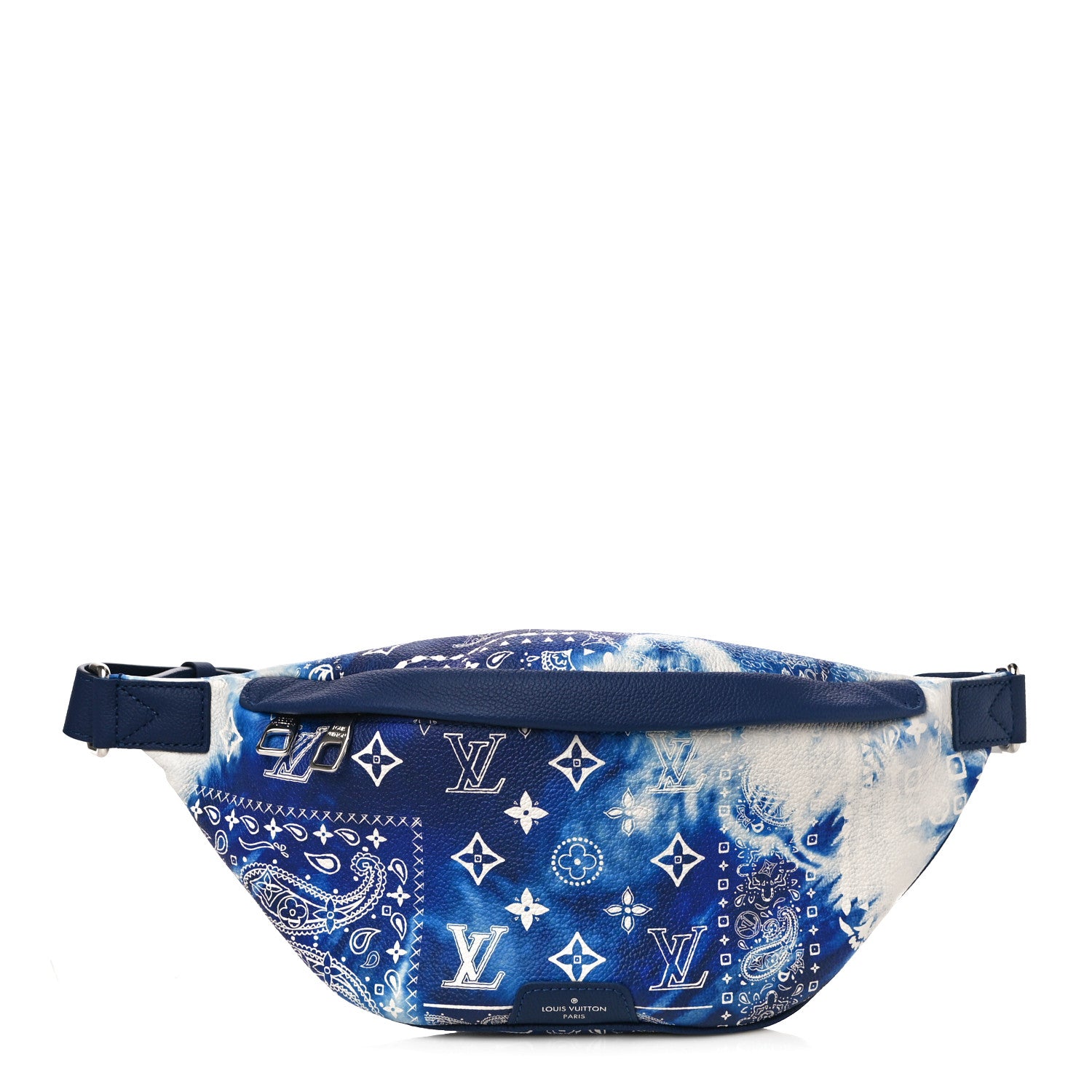 Louis Vuitton Cowhide Monogram Bandana Discovery Bumbag PM Blue 1 of 10