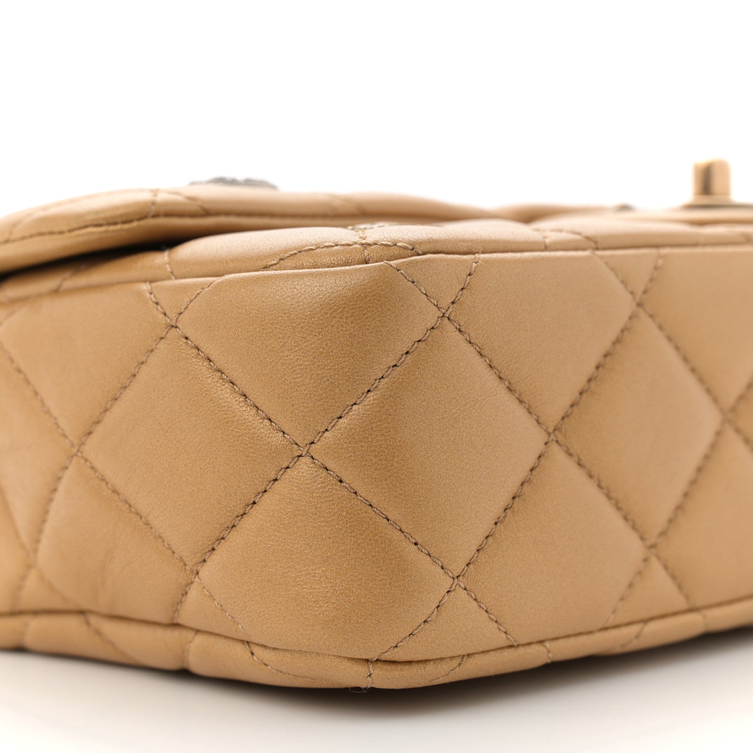 Chanel Metallic Lambskin Quilted Medium Medallion Flap Gold 9 of 10