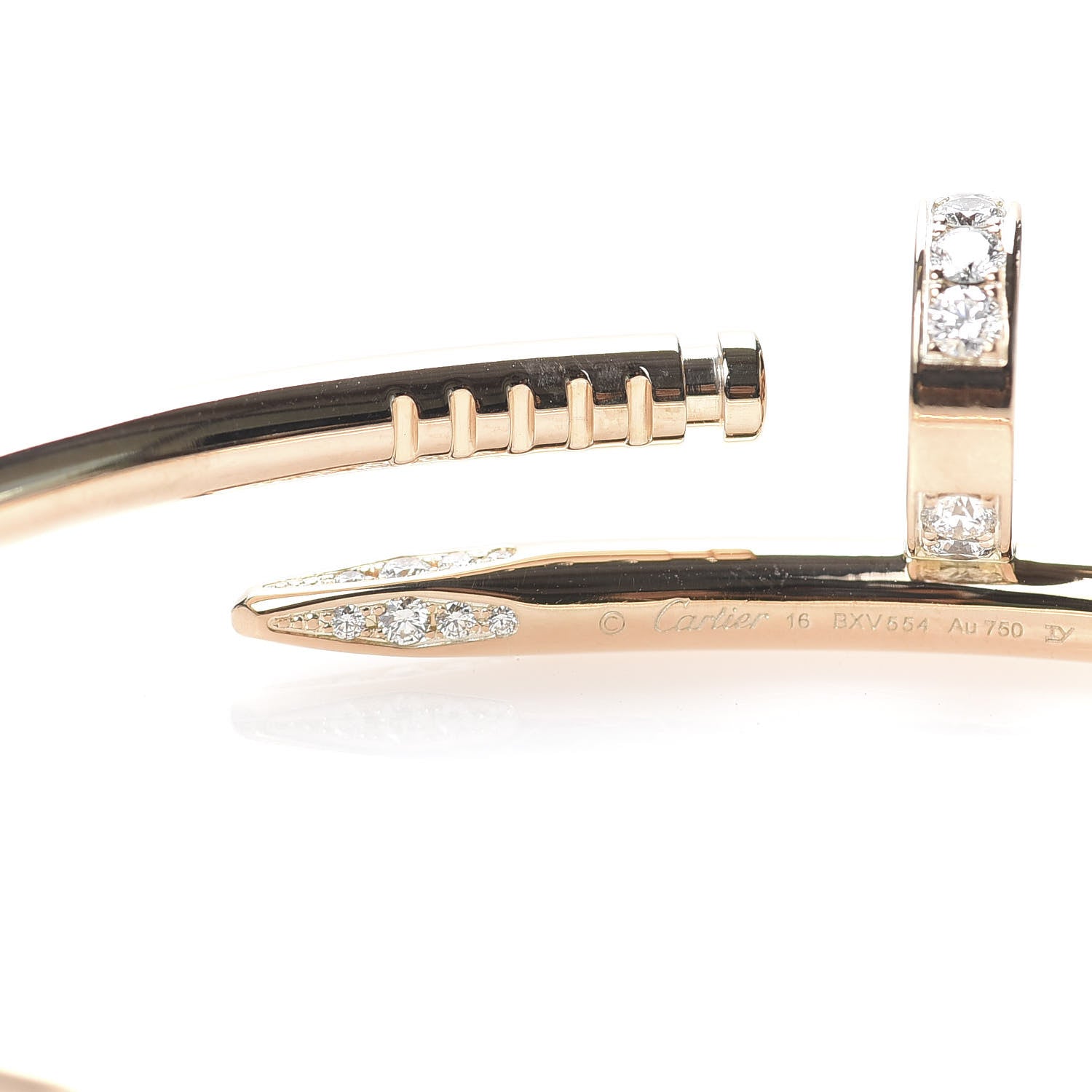 Cartier 18K Pink Gold Diamond Juste Un Clou Bracelet 16 5 of 5