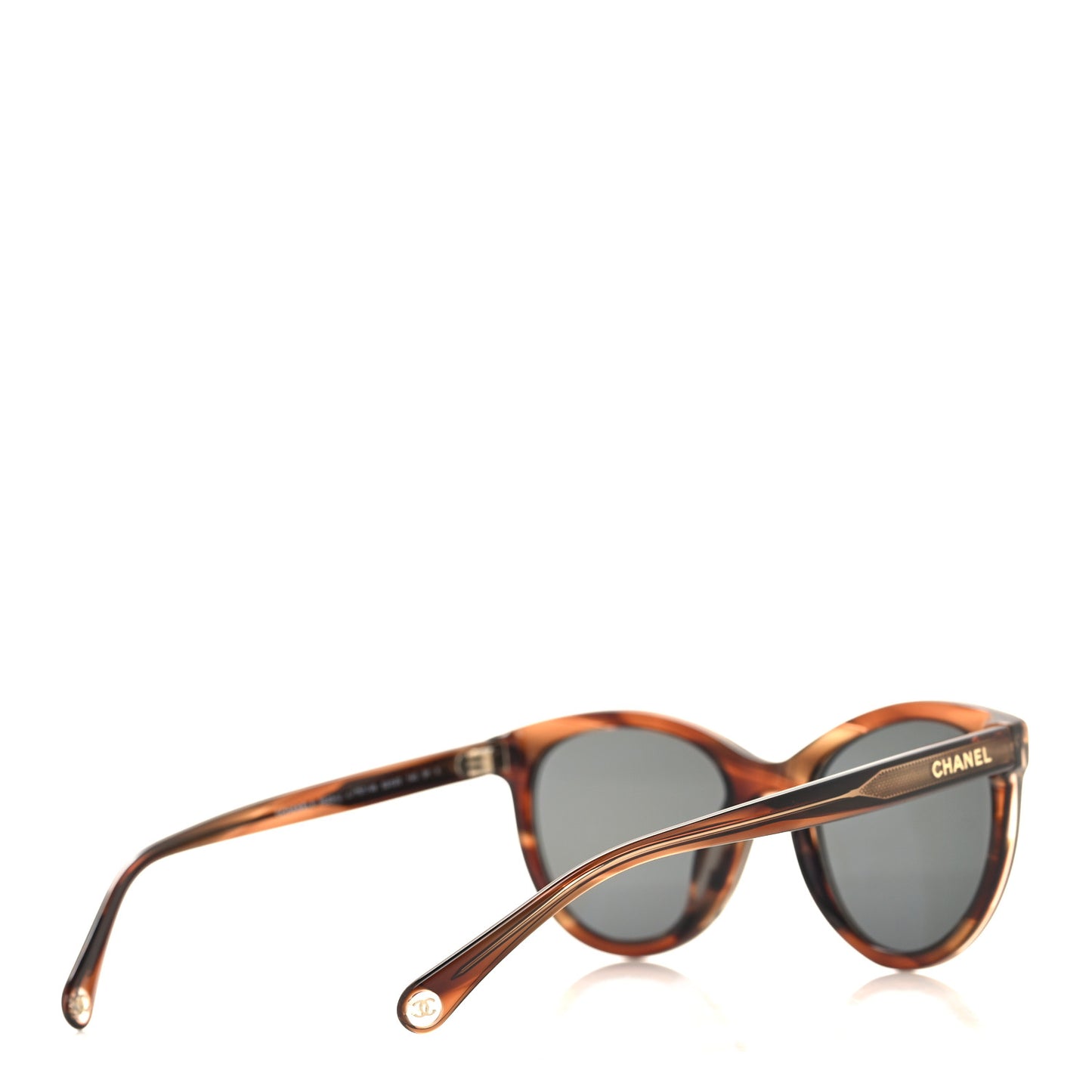 Acetate Polarized Sunglasses 5523-U Striped Brown
