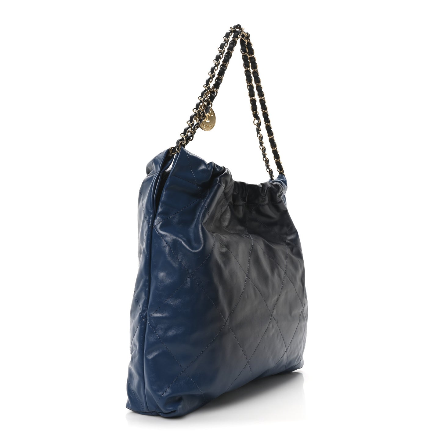 Shaded Calfskin Quilted Chanel 22 Blue Dark Blue