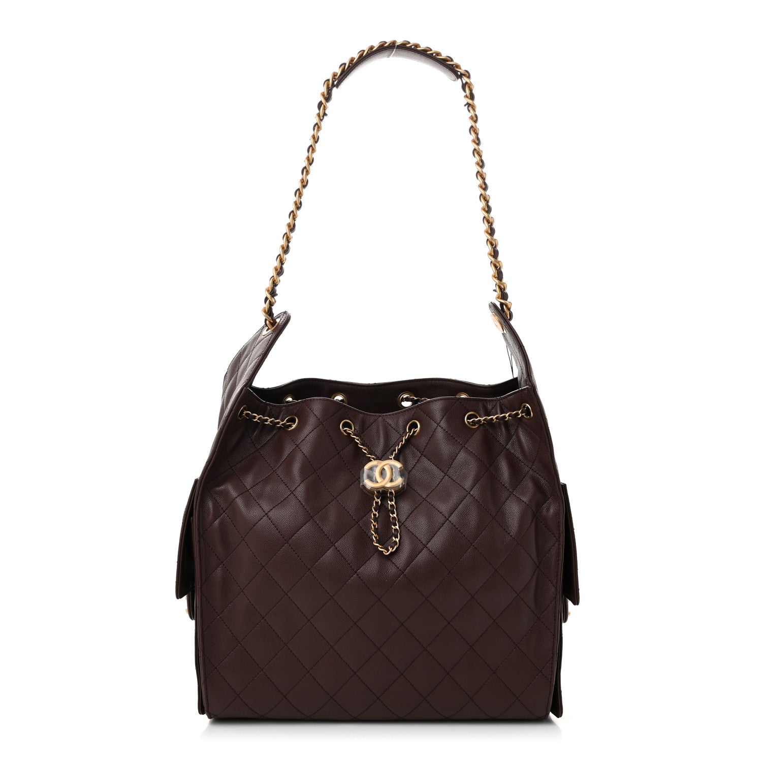 Chanel Caviar Quilted Medium Chanel 25 Handbag Dark Brown 1674850