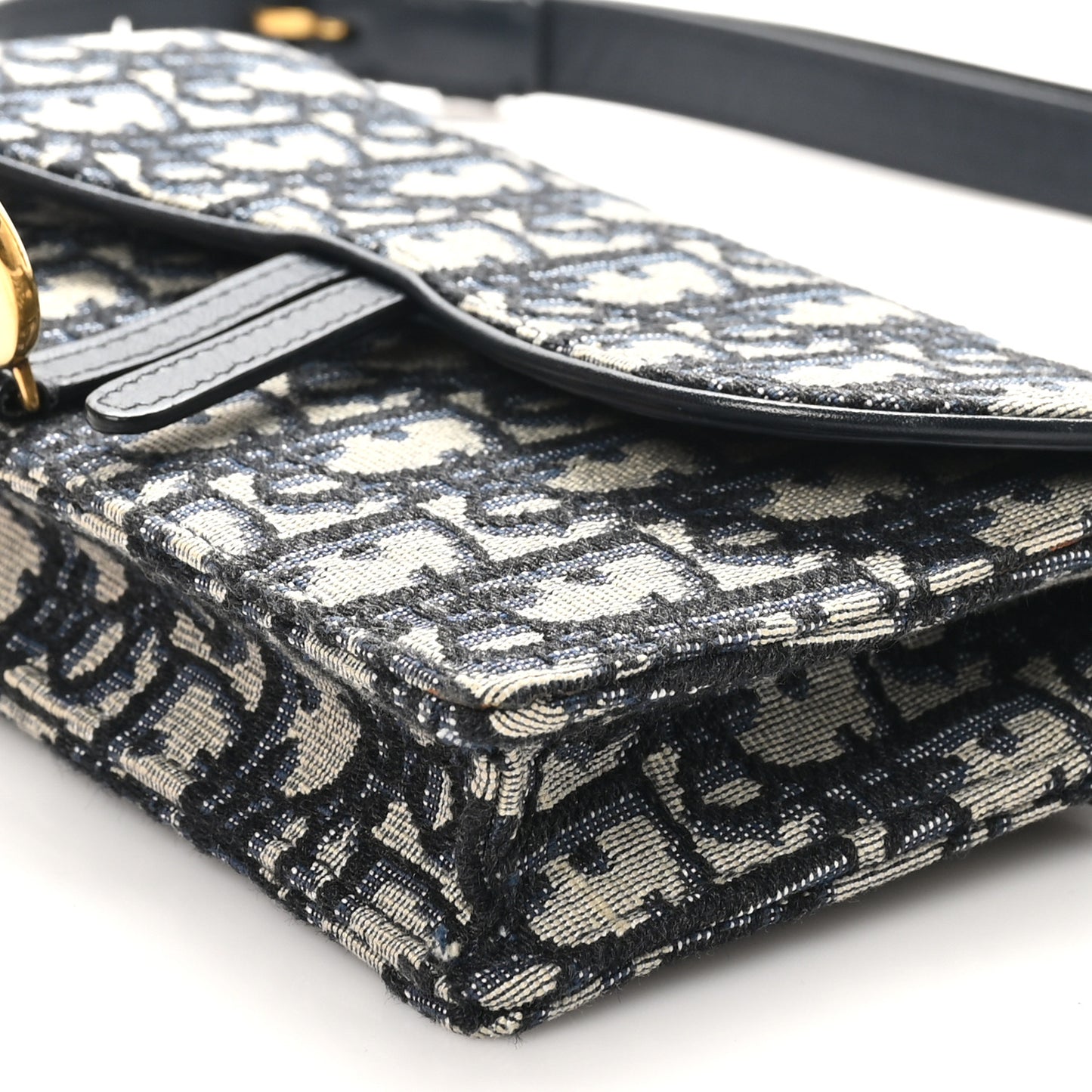 Oblique Saddle Belt Bag Blue