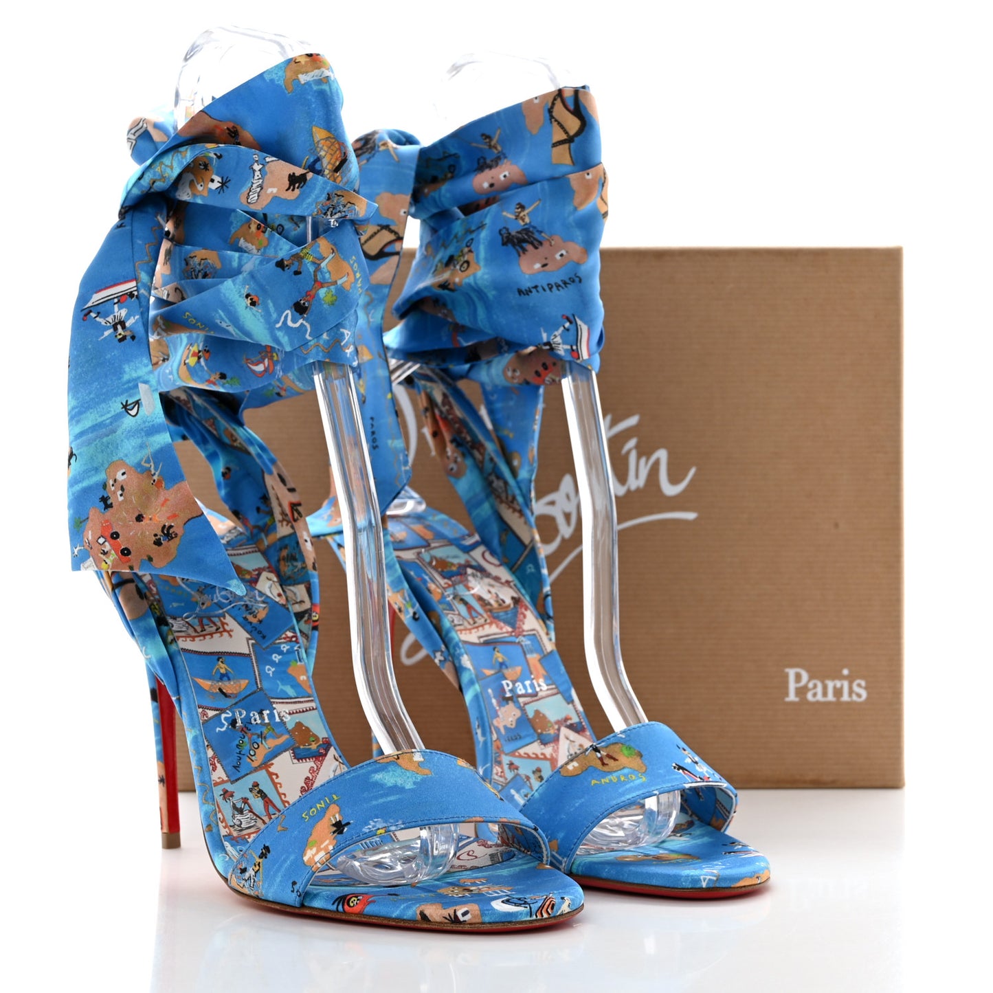 Crepe Satin Greekaba Du Desert 100 Sandal 40 Blue Multicolor